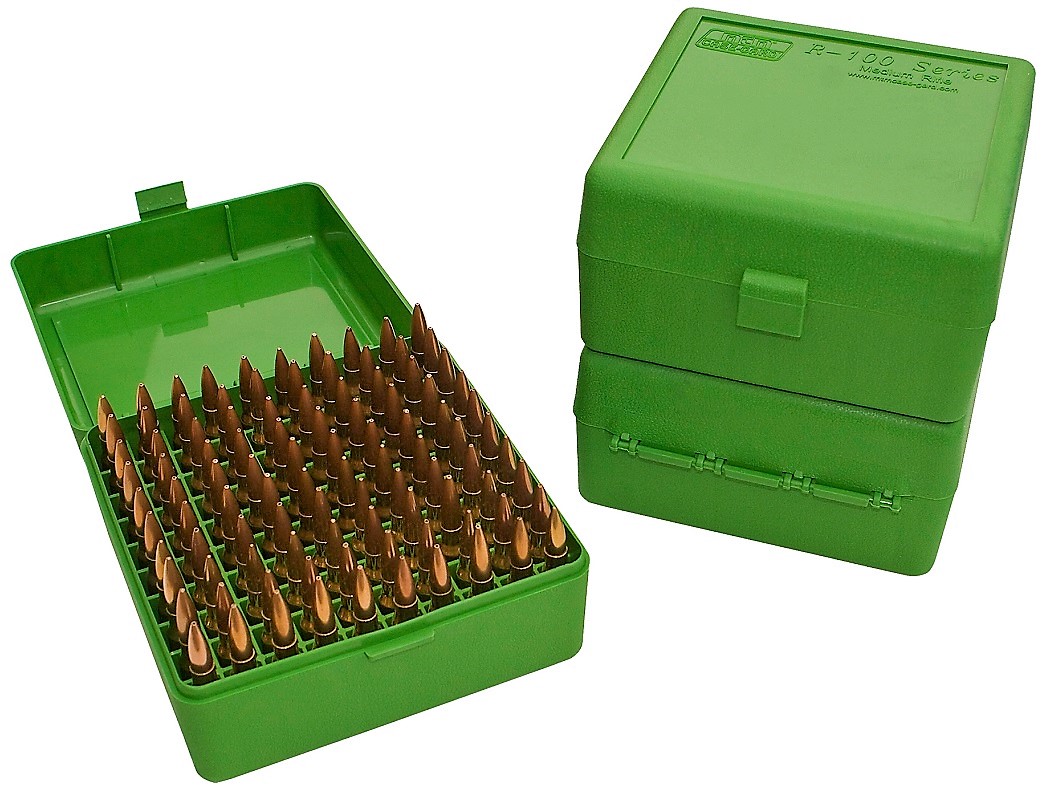 MTM RM100 Ammo Box GREEN content 100